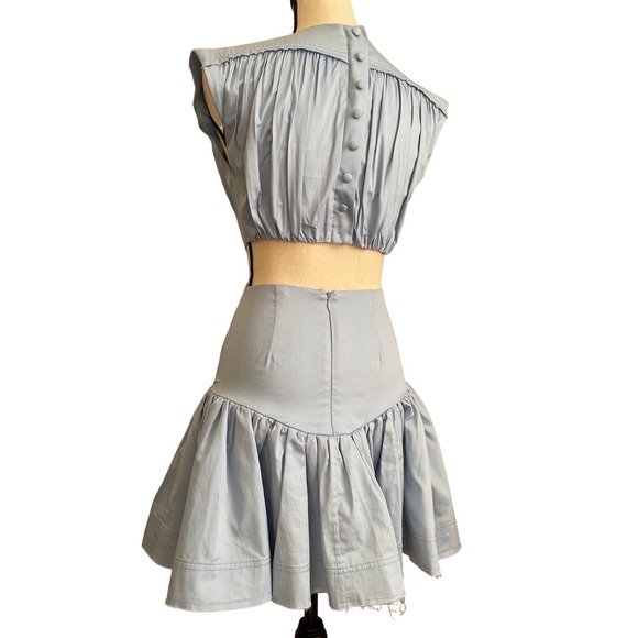 Aje Solstice Ring Embellishment Cut-out Cotton Mini Dress Size 6 - Picture 15 of 16